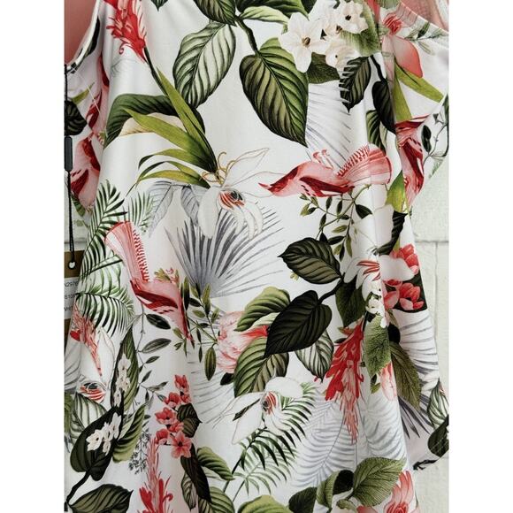 Nip Tuck Swim Women's Sz 6 One Piece Swimsuit Multifit Cup Tropical Floral Print - Picture 4 of 11